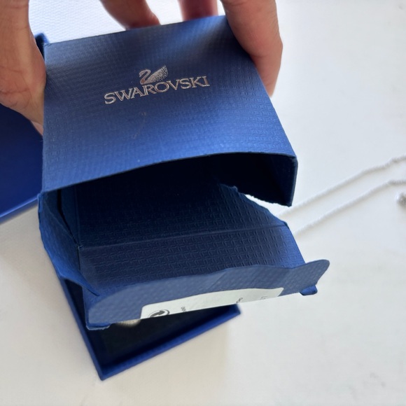 Swarovski Reversible Heart Crystal Pave Slider Pendant Silver-Tone Rhodium - Picture 9 of 10